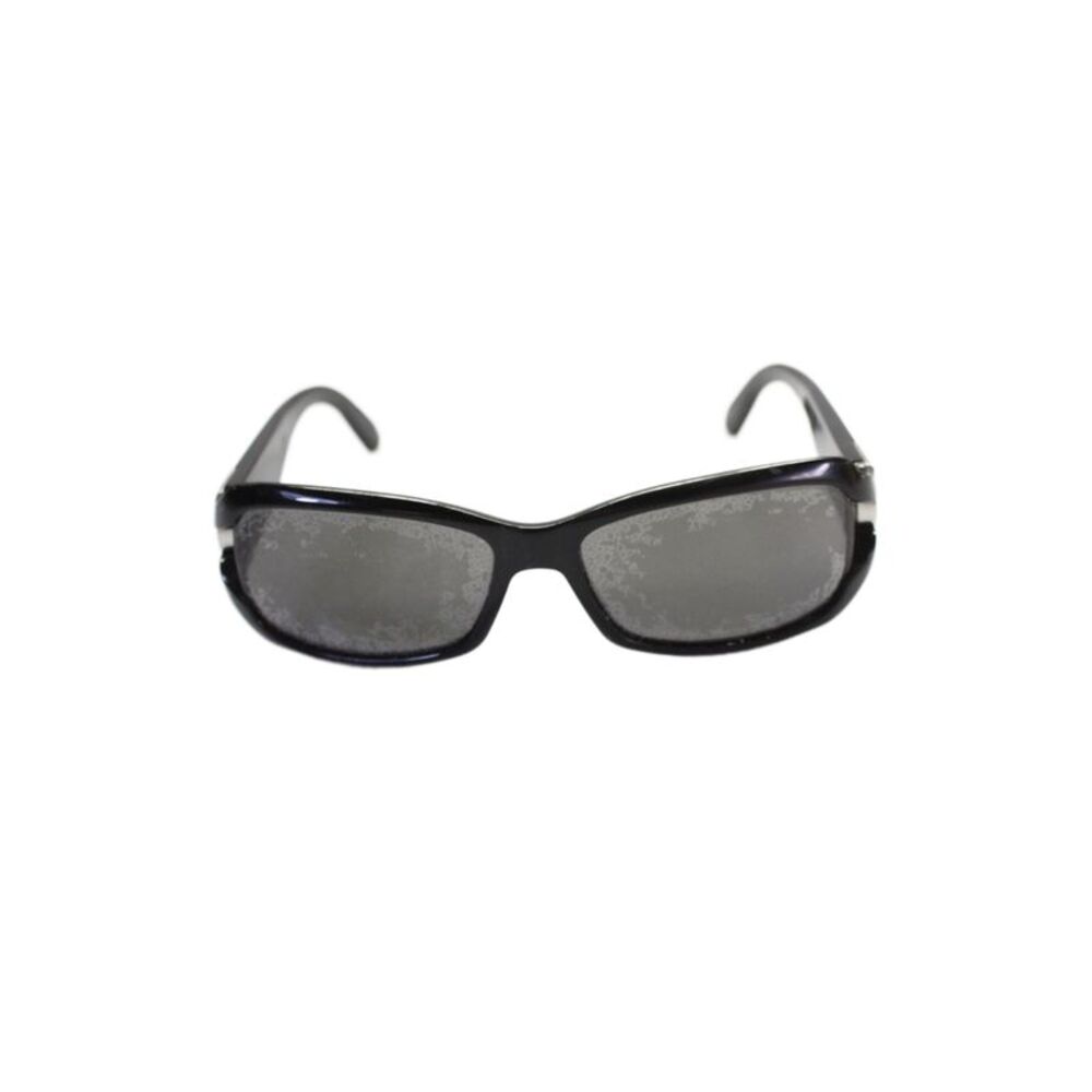 Dior Womens Acetate Glossy Rectangular Wrap Sunglasses Black 120mm